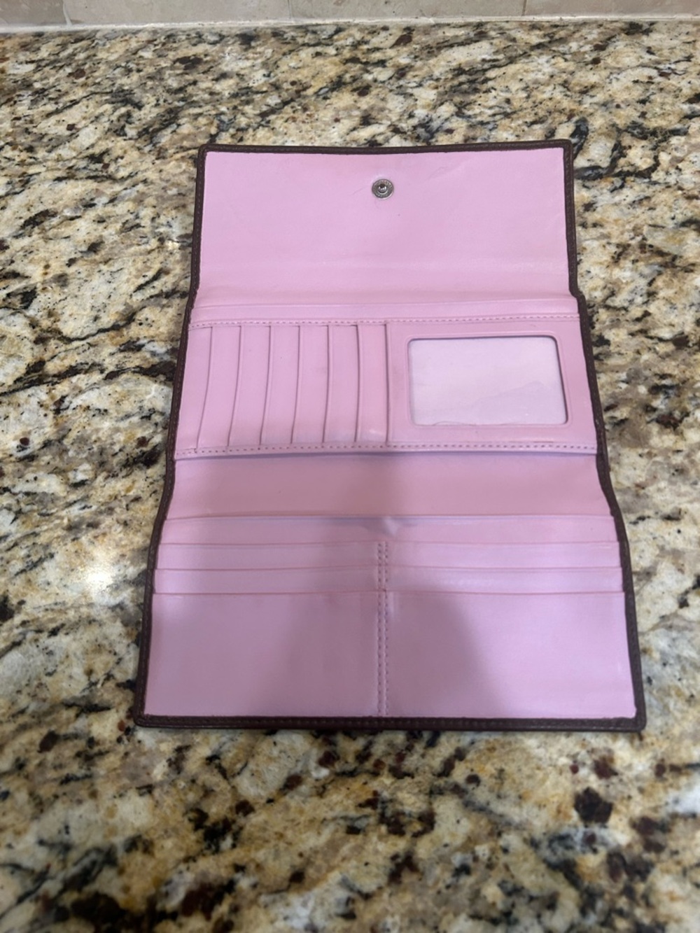 Coach Brown Leather Zip-Around Wallet Clutch Organizer - Picture 11 of 12